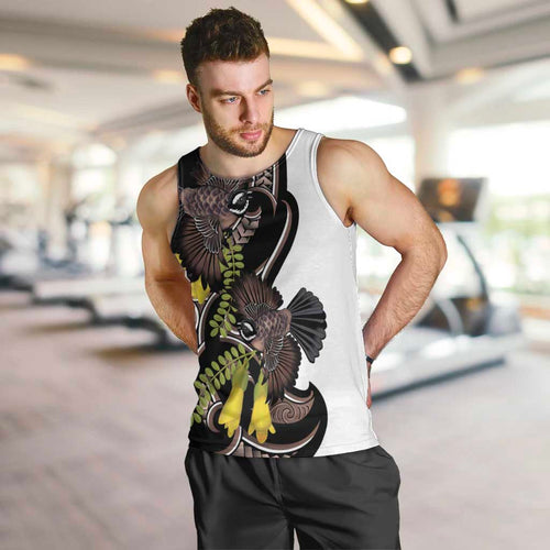 New Zealand Valentines Day Men Tank Top Piwakawaka Lovers Maori Koru Tattoo - Aussie Hoodie