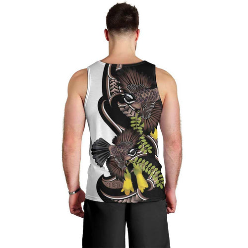 New Zealand Valentines Day Men Tank Top Piwakawaka Lovers Maori Koru Tattoo - Aussie Hoodie