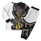 New Zealand Valentines Day Christmas Pajama Set Piwakawaka Lovers Maori Koru Tattoo - Aussie Hoodie