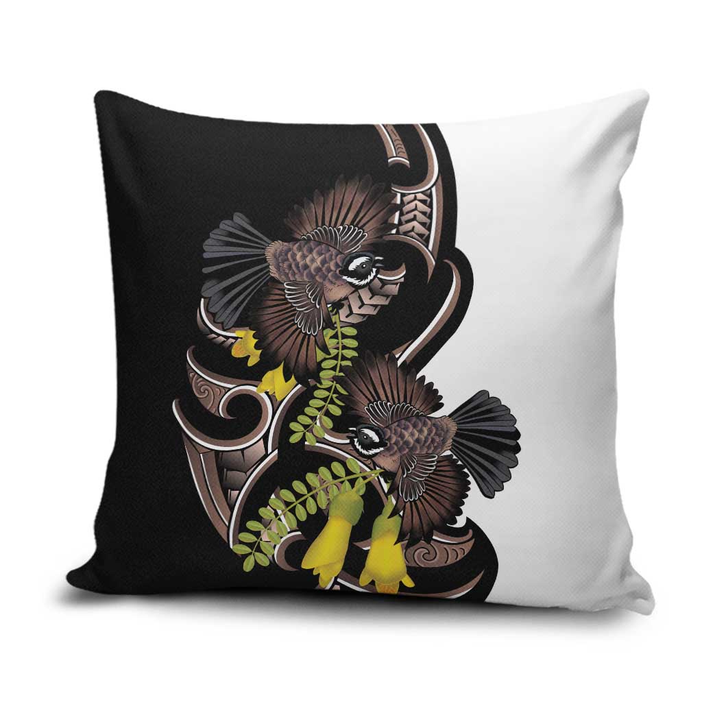 New Zealand Valentines Day Pillow Cover Piwakawaka Lovers Maori Koru Tattoo - Aussie Hoodie