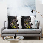New Zealand Valentines Day Pillow Cover Piwakawaka Lovers Maori Koru Tattoo - Aussie Hoodie