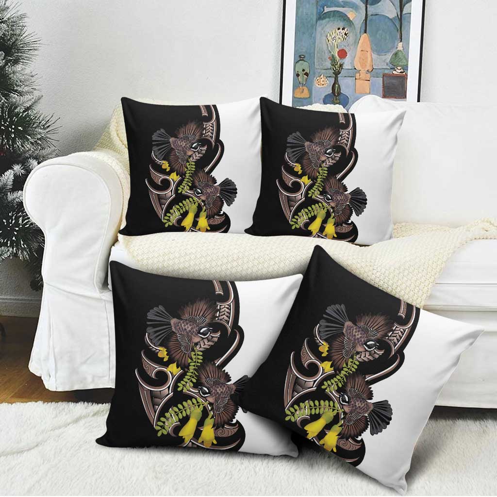 New Zealand Valentines Day Pillow Cover Piwakawaka Lovers Maori Koru Tattoo - Aussie Hoodie