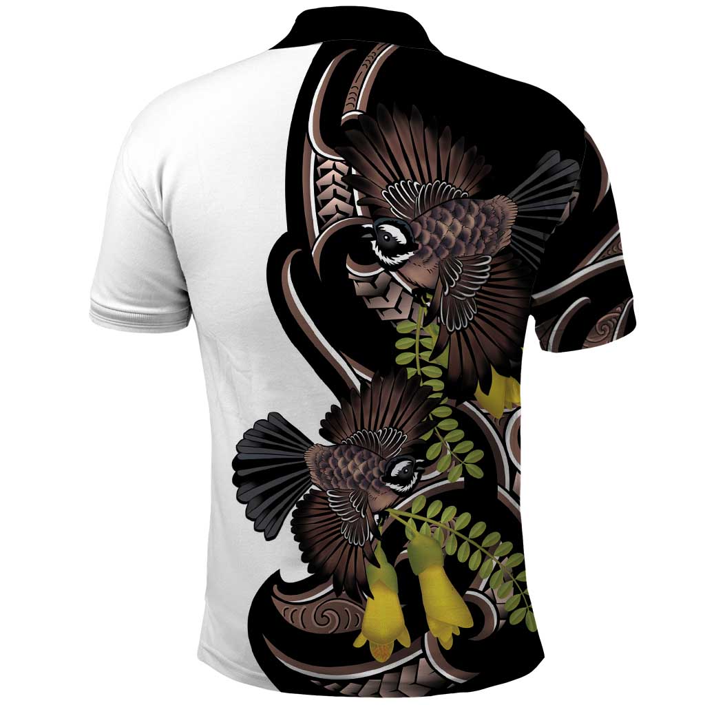 New Zealand Valentines Day Polo Shirt Piwakawaka Lovers Maori Koru Tattoo - Aussie Hoodie