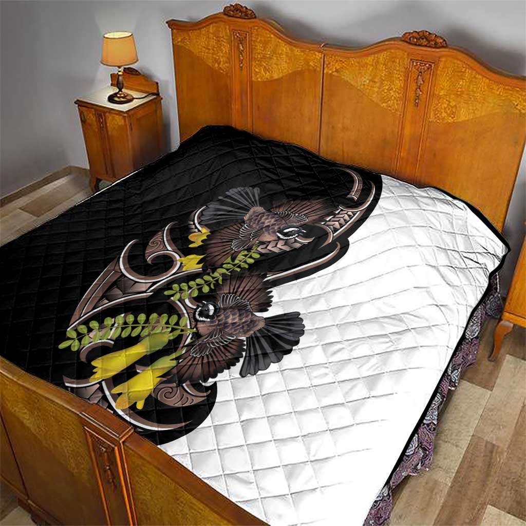 New Zealand Valentines Day Quilt Piwakawaka Lovers Maori Koru Tattoo - Aussie Hoodie