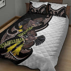 New Zealand Valentines Day Quilt Bed Set Piwakawaka Lovers Maori Koru Tattoo - Aussie Hoodie