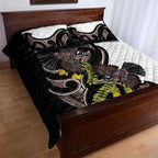 New Zealand Valentines Day Quilt Bed Set Piwakawaka Lovers Maori Koru Tattoo - Aussie Hoodie