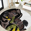 New Zealand Valentines Day Round Carpet Piwakawaka Lovers Maori Koru Tattoo - Aussie Hoodie