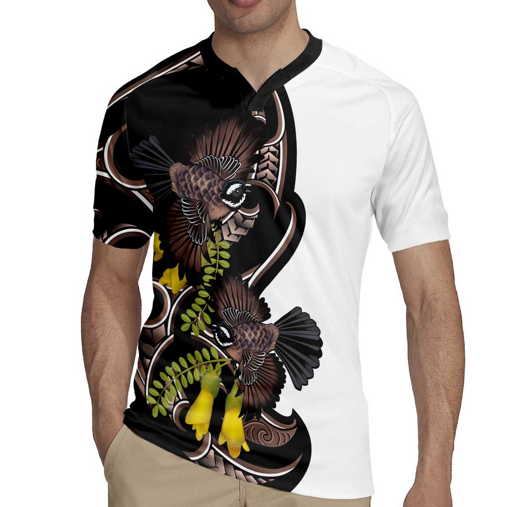 New Zealand Valentines Day Rugby Jersey Piwakawaka Lovers Maori Koru Tattoo - Aussie Hoodie