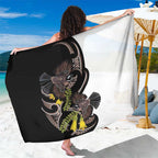 New Zealand Valentines Day Sarong Piwakawaka Lovers Maori Koru Tattoo - Aussie Hoodie