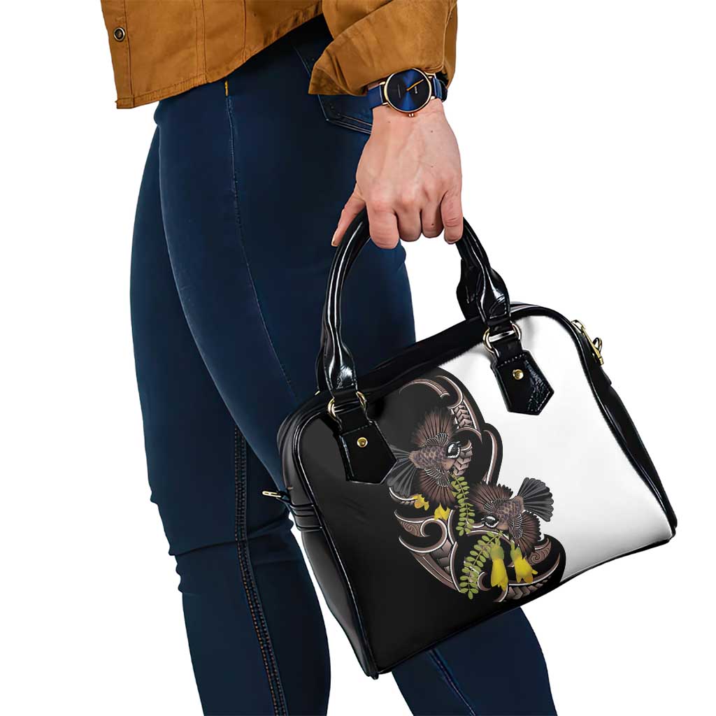 New Zealand Valentines Day Shoulder Handbag Piwakawaka Lovers Maori Koru Tattoo - Aussie Hoodie