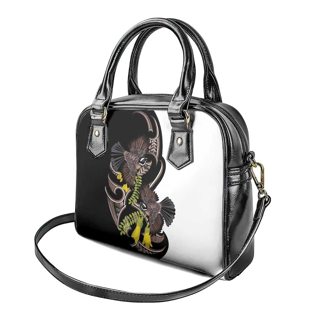 New Zealand Valentines Day Shoulder Handbag Piwakawaka Lovers Maori Koru Tattoo - Aussie Hoodie