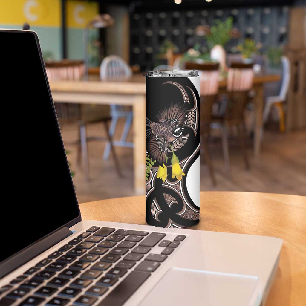 New Zealand Valentines Day Skinny Tumbler Piwakawaka Lovers Maori Koru Tattoo - Aussie Hoodie