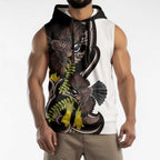 New Zealand Valentines Day Sleeveless Hoodie Piwakawaka Lovers Maori Koru Tattoo - Aussie Hoodie