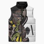 New Zealand Valentines Day Sleeveless Puffer Jacket Piwakawaka Lovers Maori Koru Tattoo - Aussie Hoodie