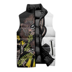 New Zealand Valentines Day Sleeveless Puffer Jacket Piwakawaka Lovers Maori Koru Tattoo - Aussie Hoodie