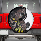 New Zealand Valentines Day Spare Tire Cover Piwakawaka Lovers Maori Koru Tattoo - Aussie Hoodie