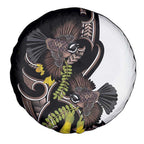 New Zealand Valentines Day Spare Tire Cover Piwakawaka Lovers Maori Koru Tattoo - Aussie Hoodie