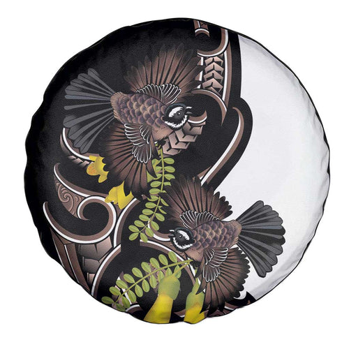 New Zealand Valentines Day Spare Tire Cover Piwakawaka Lovers Maori Koru Tattoo - Aussie Hoodie