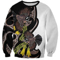 New Zealand Valentines Day Sweatshirt Piwakawaka Lovers Maori Koru Tattoo - Aussie Hoodie