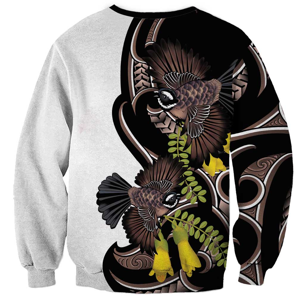 New Zealand Valentines Day Sweatshirt Piwakawaka Lovers Maori Koru Tattoo - Aussie Hoodie