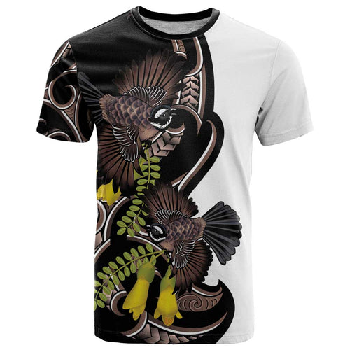 New Zealand Valentines Day T Shirt Piwakawaka Lovers Maori Koru Tattoo - Aussie Hoodie