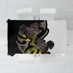 New Zealand Valentines Day Tablecloth Piwakawaka Lovers Maori Koru Tattoo - Aussie Hoodie