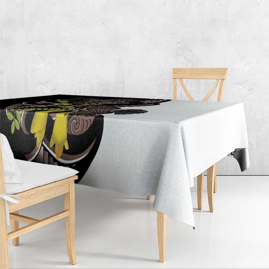 New Zealand Valentines Day Tablecloth Piwakawaka Lovers Maori Koru Tattoo - Aussie Hoodie