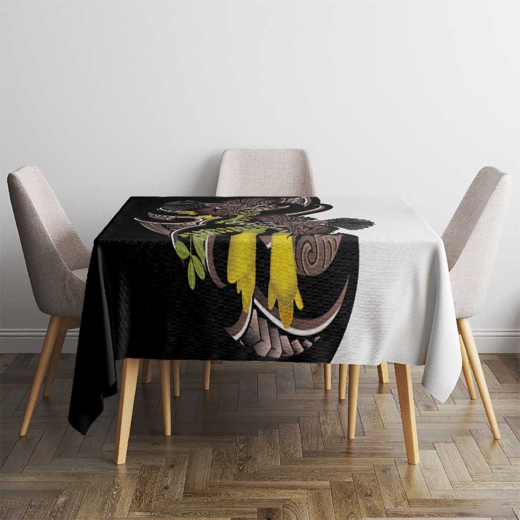 New Zealand Valentines Day Tablecloth Piwakawaka Lovers Maori Koru Tattoo - Aussie Hoodie