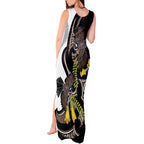 New Zealand Valentines Day Tank Maxi Dress Piwakawaka Lovers Maori Koru Tattoo - Aussie Hoodie