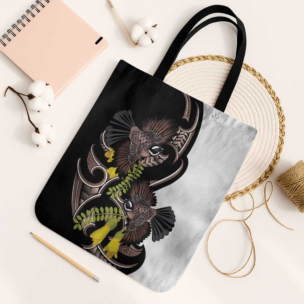 New Zealand Valentines Day Tote Bag Piwakawaka Lovers Maori Koru Tattoo - Aussie Hoodie