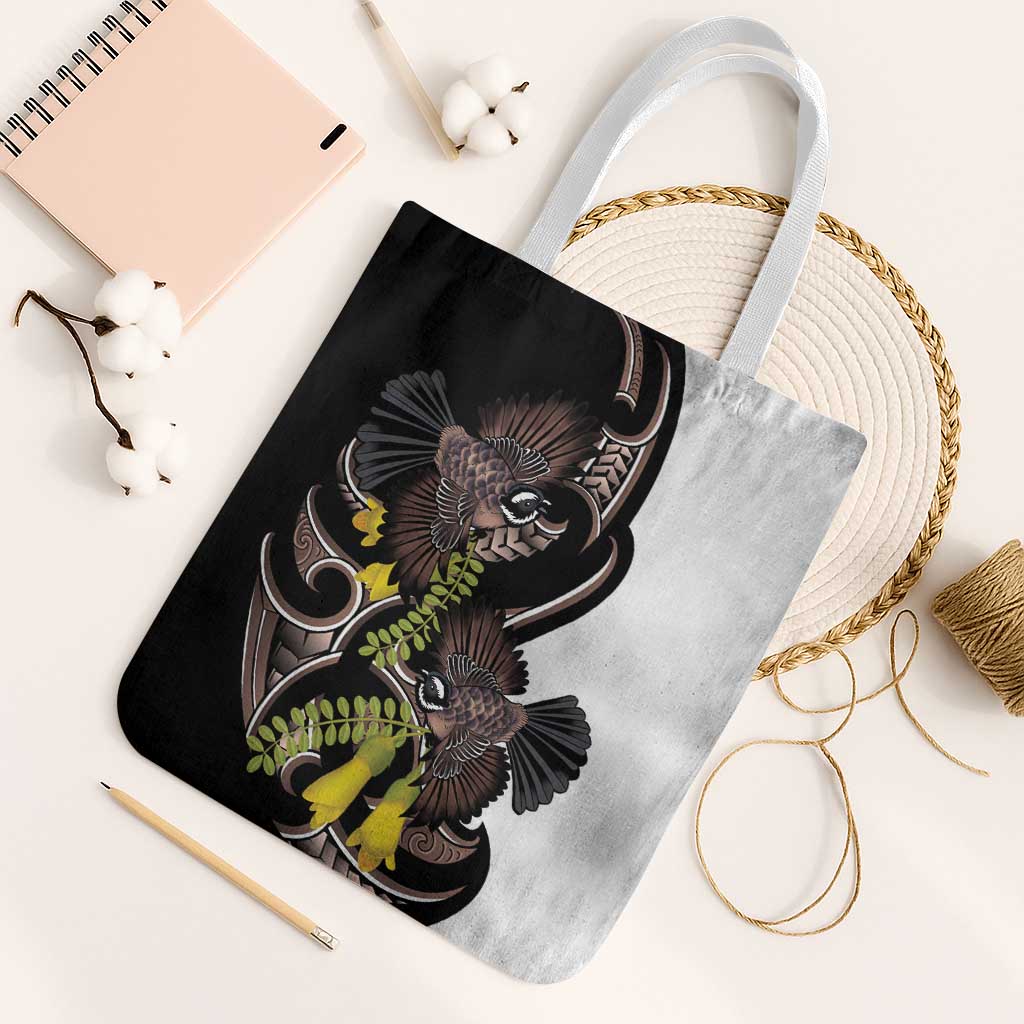 New Zealand Valentines Day Tote Bag Piwakawaka Lovers Maori Koru Tattoo - Aussie Hoodie