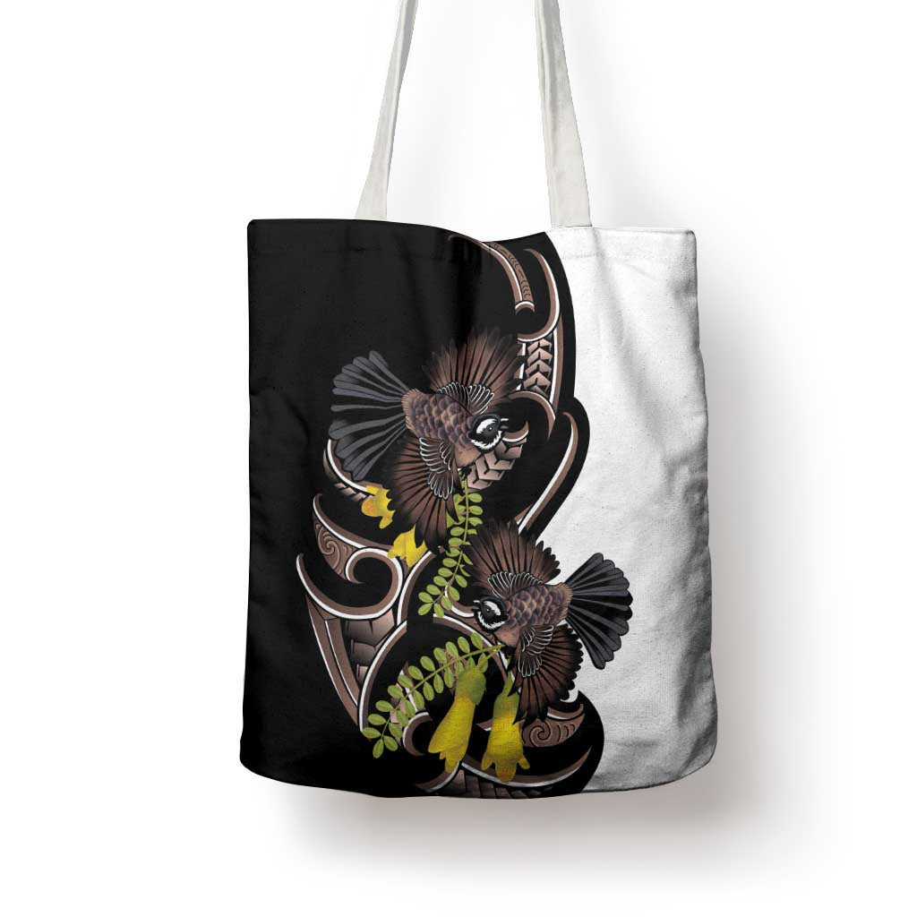 New Zealand Valentines Day Tote Bag Piwakawaka Lovers Maori Koru Tattoo - Aussie Hoodie