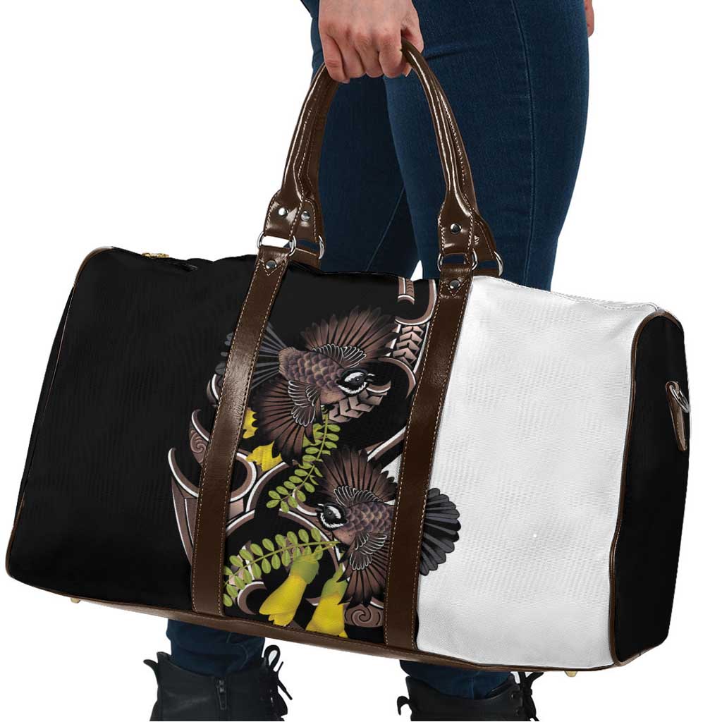 New Zealand Valentines Day Travel Bag Piwakawaka Lovers Maori Koru Tattoo - Aussie Hoodie