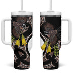 New Zealand Valentines Day Tumbler With Handle Piwakawaka Lovers Maori Koru Tattoo - Aussie Hoodie