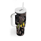 New Zealand Valentines Day Tumbler With Handle Piwakawaka Lovers Maori Koru Tattoo - Aussie Hoodie