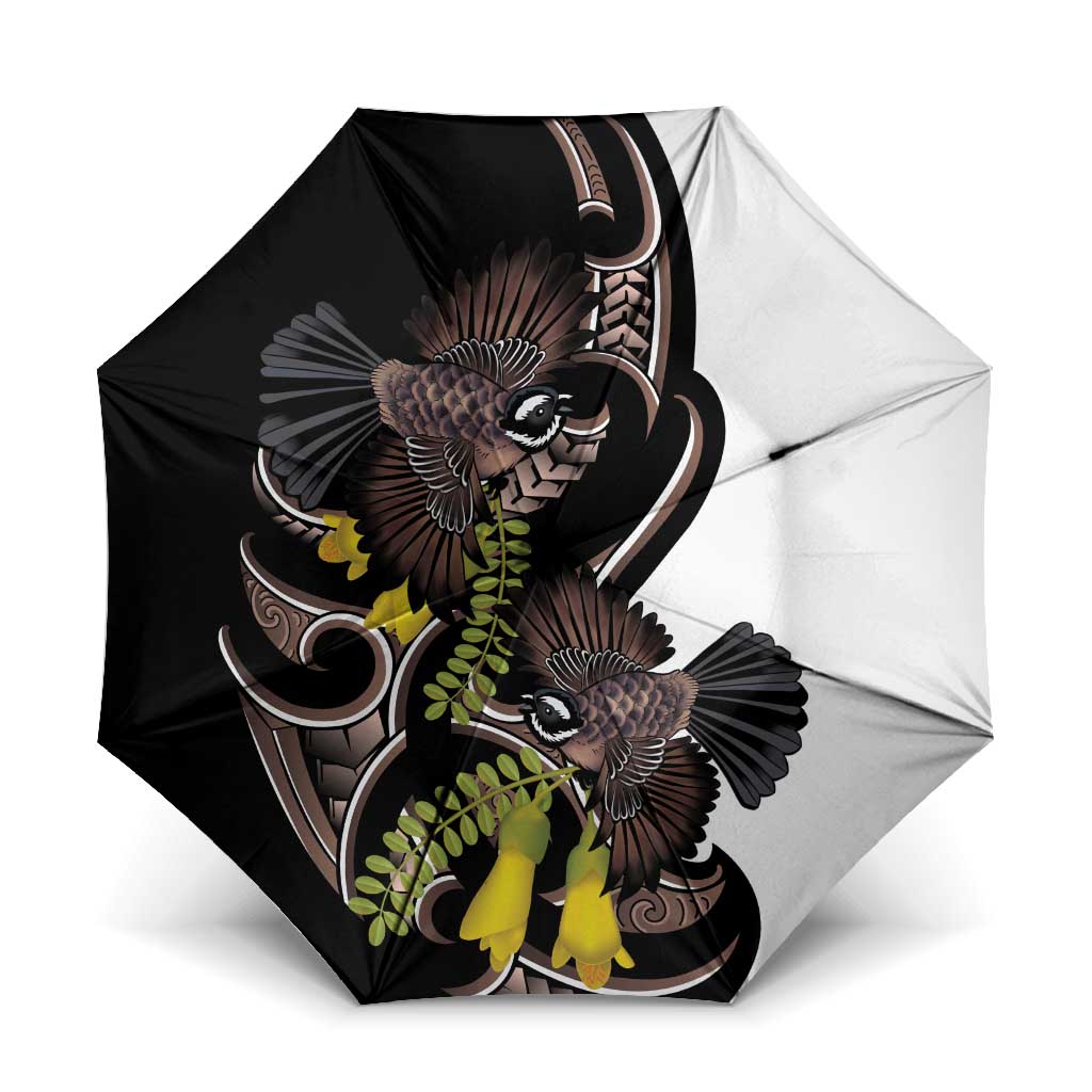 New Zealand Valentines Day Umbrella Piwakawaka Lovers Maori Koru Tattoo - Aussie Hoodie
