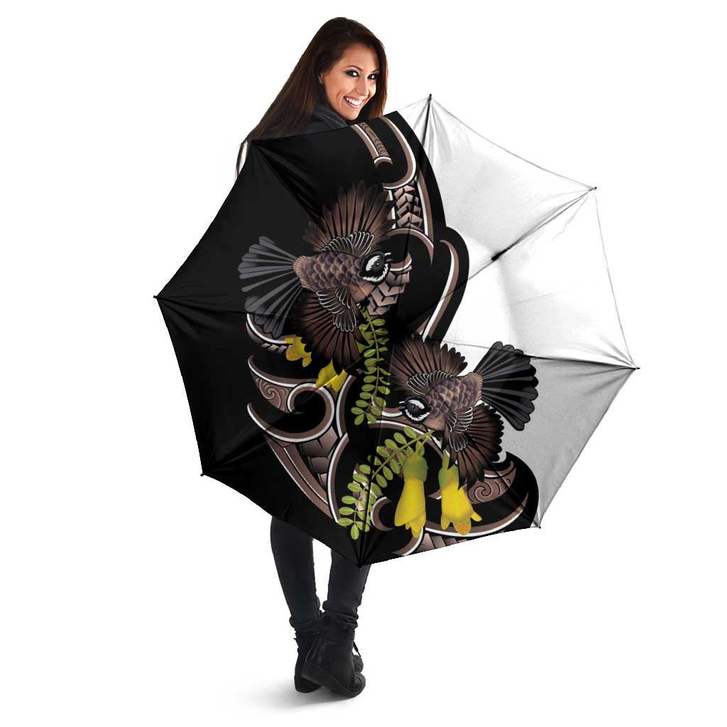 New Zealand Valentines Day Umbrella Piwakawaka Lovers Maori Koru Tattoo - Aussie Hoodie