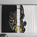 New Zealand Valentines Day Window Curtain Piwakawaka Lovers Maori Koru Tattoo - Aussie Hoodie