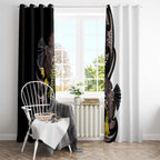 New Zealand Valentines Day Window Curtain Piwakawaka Lovers Maori Koru Tattoo - Aussie Hoodie