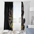 New Zealand Valentines Day Window Curtain Piwakawaka Lovers Maori Koru Tattoo - Aussie Hoodie