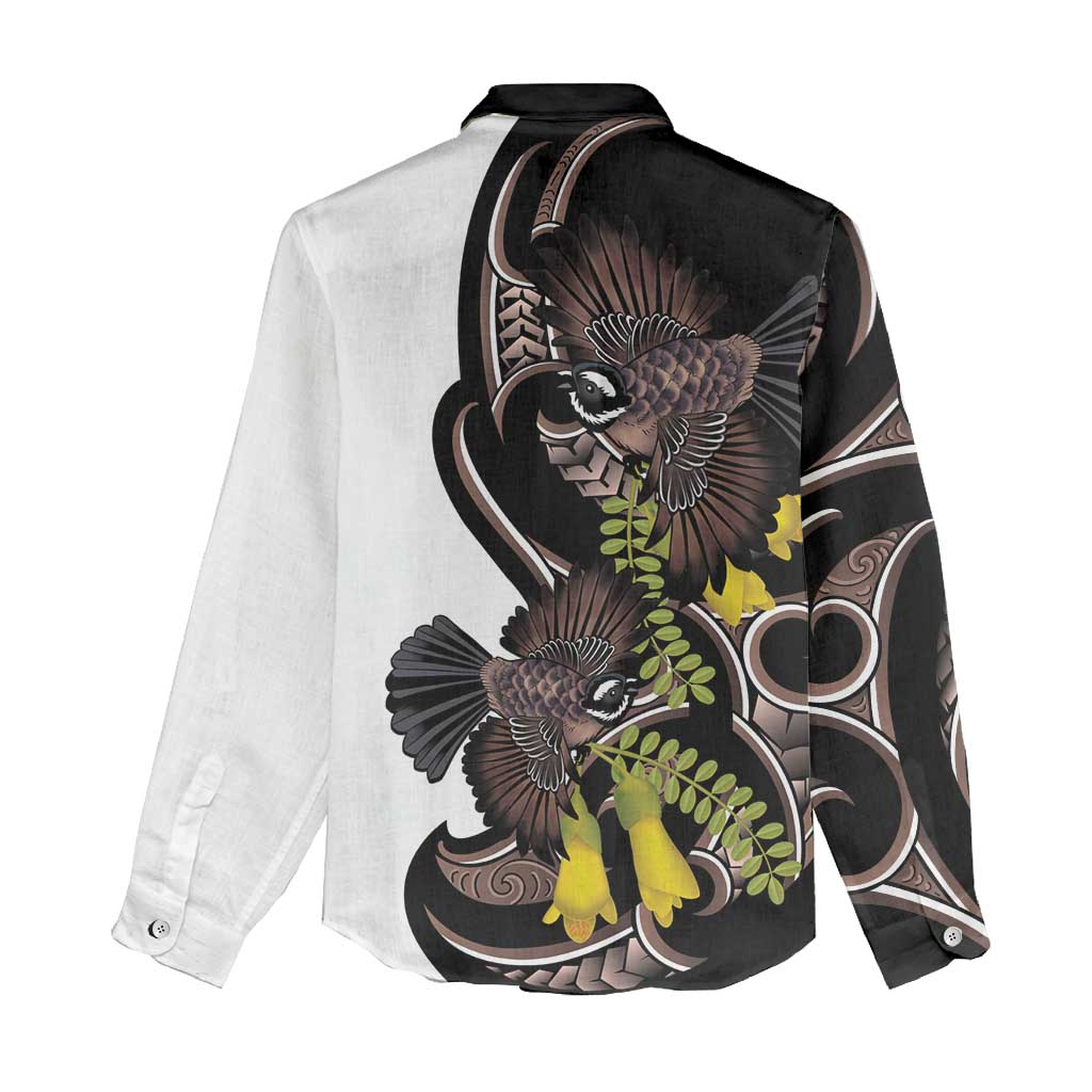 New Zealand Valentines Day Women Casual Shirt Piwakawaka Lovers Maori Koru Tattoo - Aussie Hoodie