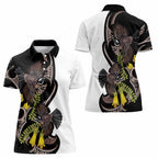 New Zealand Valentines Day Women Polo Shirt Piwakawaka Lovers Maori Koru Tattoo - Aussie Hoodie