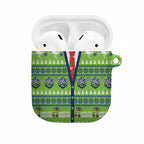 Raiders Rugby Christmas AirPods Case Merry Xmas Canberra Cardigan Style - Aussie Hoodie