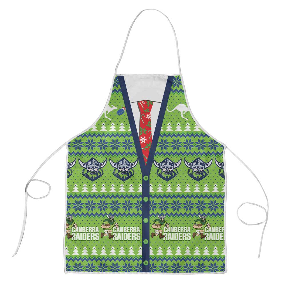 Raiders Rugby Christmas Apron Merry Xmas Canberra Cardigan Style - Aussie Hoodie