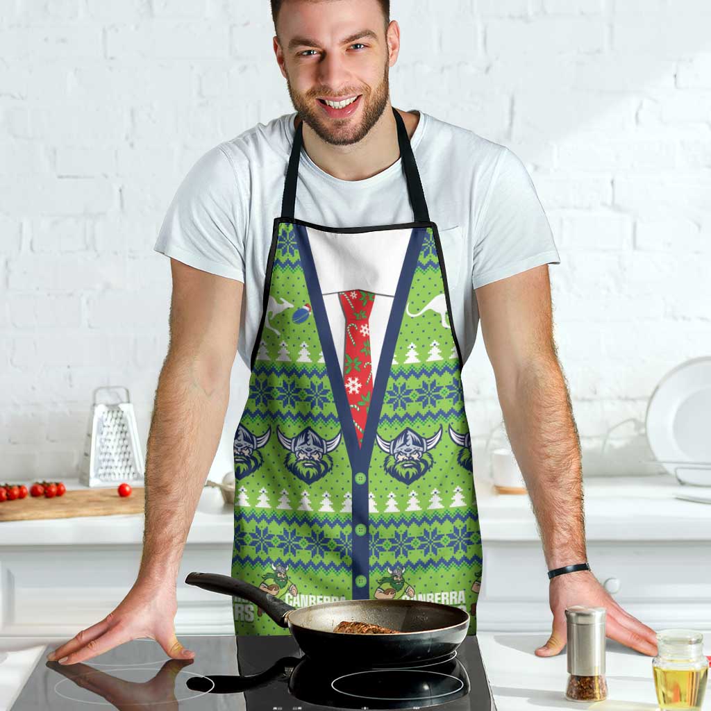 Raiders Rugby Christmas Apron Merry Xmas Canberra Cardigan Style - Aussie Hoodie