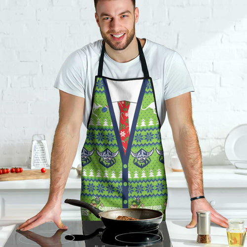 Raiders Rugby Christmas Apron Merry Xmas Canberra Cardigan Style - Aussie Hoodie