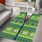 Raiders Rugby Christmas Area Rug Merry Xmas Canberra Cardigan Style - Aussie Hoodie