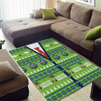 Raiders Rugby Christmas Area Rug Merry Xmas Canberra Cardigan Style - Aussie Hoodie