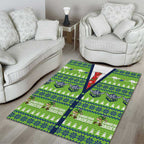 Raiders Rugby Christmas Area Rug Merry Xmas Canberra Cardigan Style - Aussie Hoodie