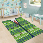 Raiders Rugby Christmas Area Rug Merry Xmas Canberra Cardigan Style - Aussie Hoodie